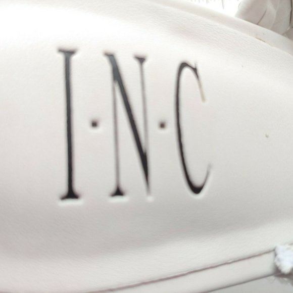 INC International Concepts Womens Lyra Synthetic Braided‎ Sandals White 5.5 - Picture 9 of 10